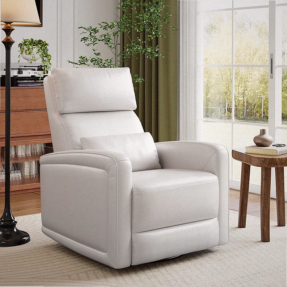 Adult Manual Recliner Chair, 360-Degree Swivel Rocker with Footrest, Adjustab...